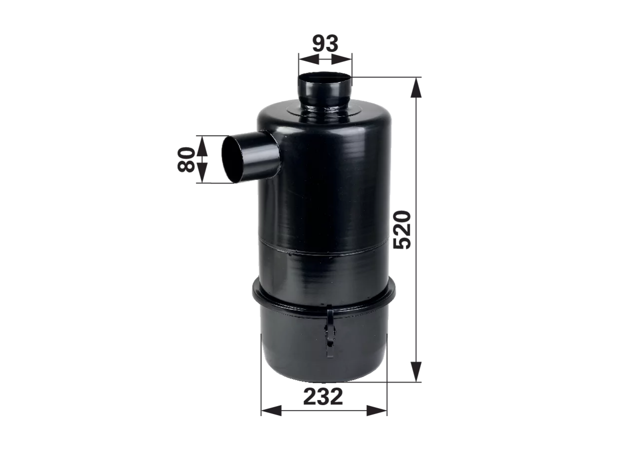 Schalldämpfer D 80 mm, passend zu MEC 9000, 11000, STAR 60 Battioni Pagani 5090000025 Battioni Pagani