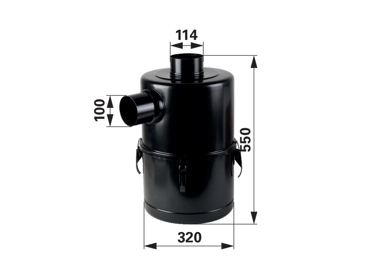 Schalldämpfer D 100 mm, passend zu MEC 13500, STAR 72, 84 Battioni Pagani 5090000026 Battioni Pagani