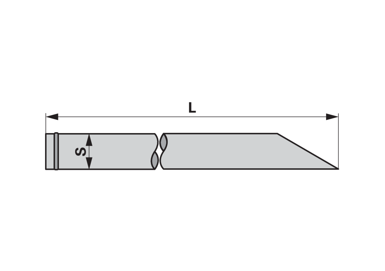 Saugrohr gerade, mit Schlauchtülle, AD 102 x L 2.000 mm, verzinkt GartenShop24