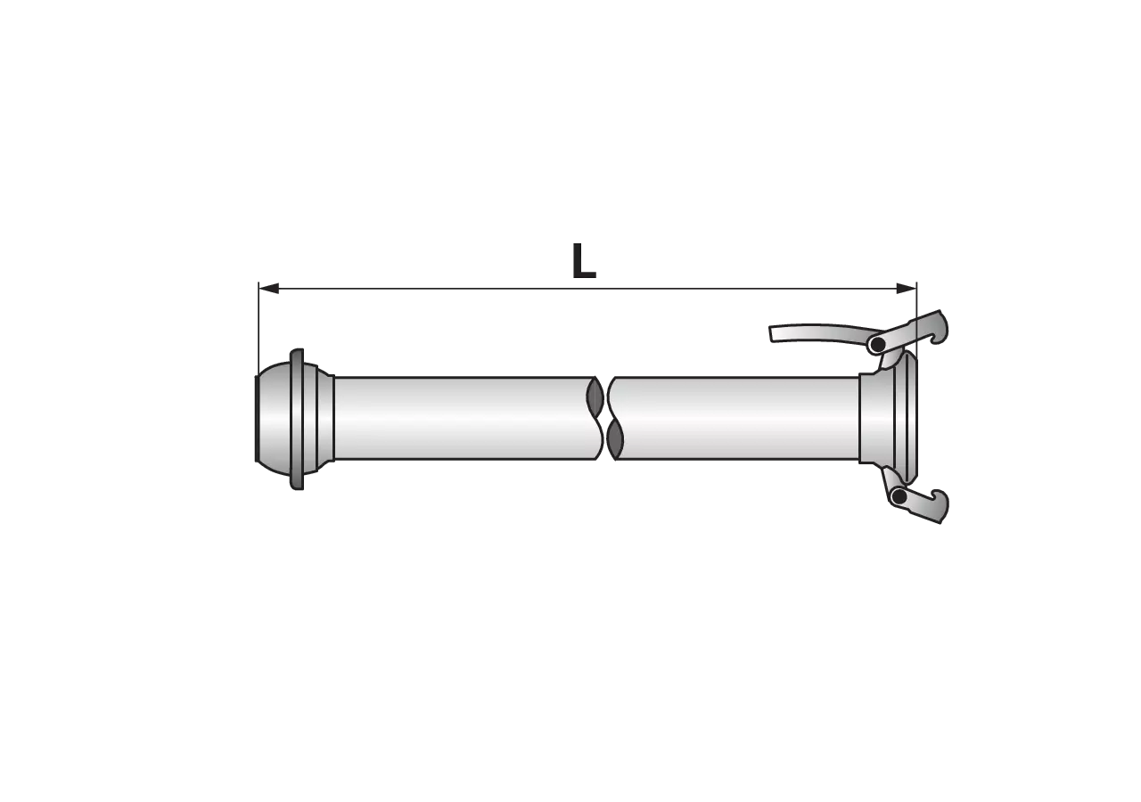 Saugrohr gerade, ital. System, 6 Zoll, BG 150 x L 2.000 mm verzinkt mit Dichtring GartenShop24