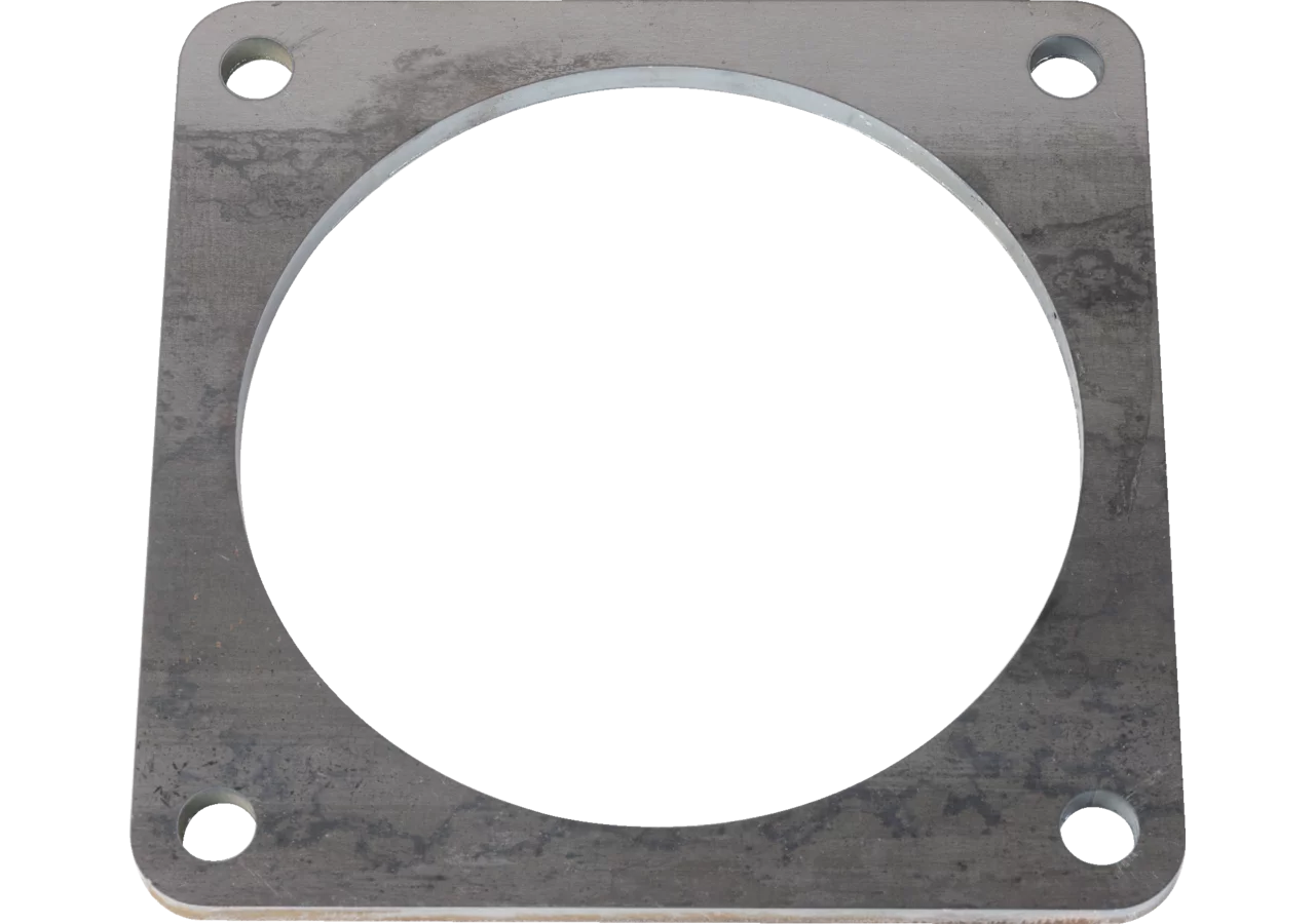 Flanschplatte ID 130 mm, 5 Zoll, Schwarz-blank, L 180 x B 180 mm MZ 0905 MZ