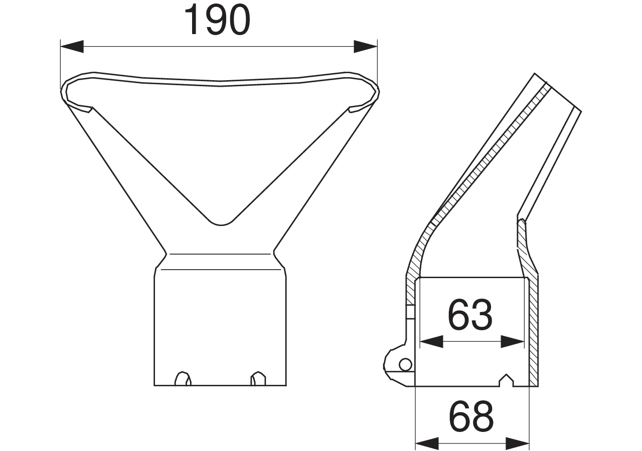 Universalverteilerdüse 5–6 Zoll, verzinkt Bauer 6203225 Bauer
