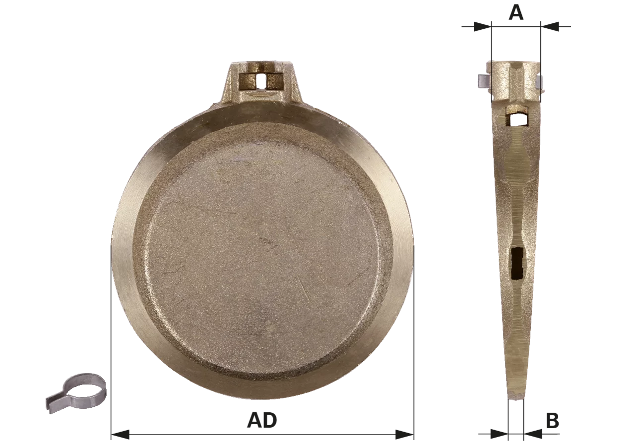 Schieberkeil 5 Zoll, AD 133 mm, für leichte Bauart MZ MZ