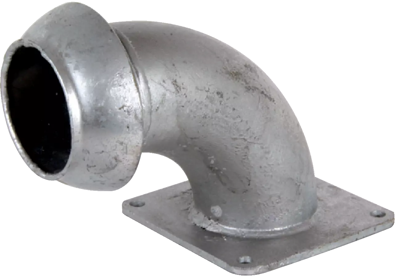 VT Flanschbogen System Perrot, 90 Grad, 6 Zoll, LA 150 mm verzinkt GartenShop24