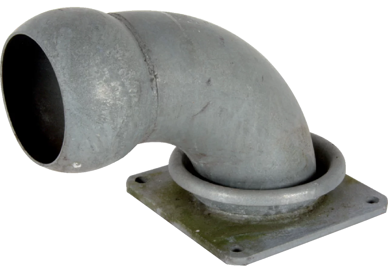 VT Flanschbogen ital. System, 90 Grad, 4 Zoll, LA 150 mm verzinkt GartenShop24