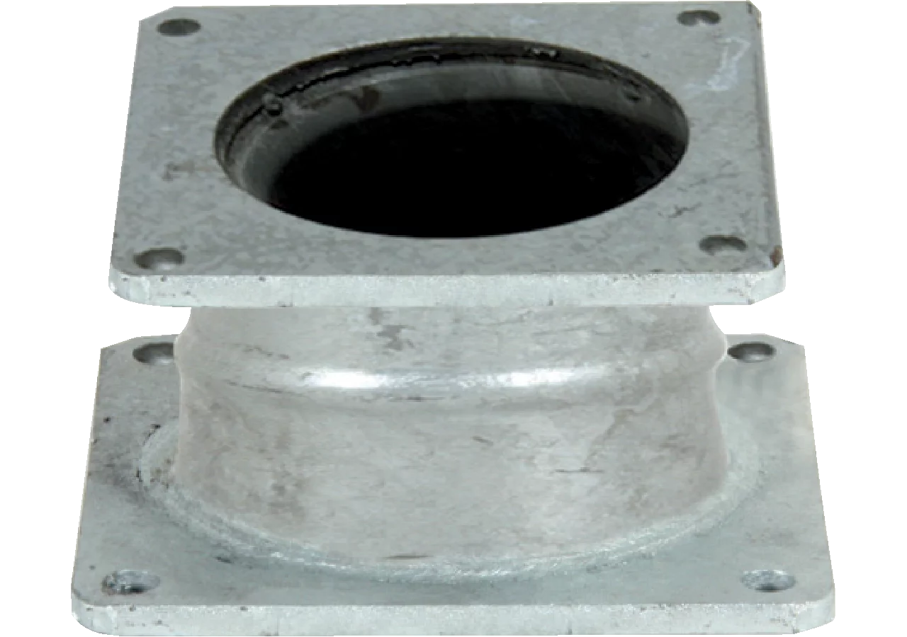 Flansch-Übergangsstück 6 Zoll, LA 150 mm, 8 Zoll, LA 180 mm, verzinkt GartenShop24