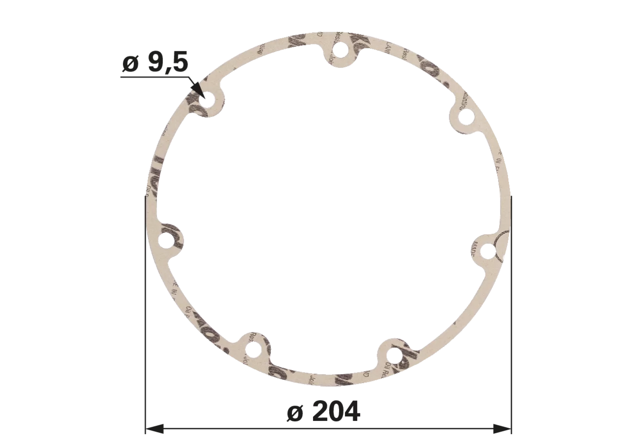Flanschdichtung AD 204 mm Jurop 1680707500 Jurop