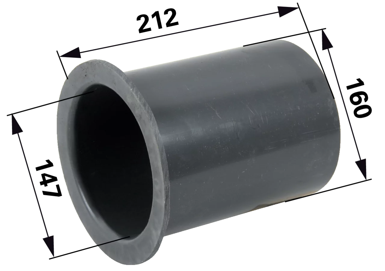 Flanschstück PVC Rohrstutzen AD 160 mm GartenShop24