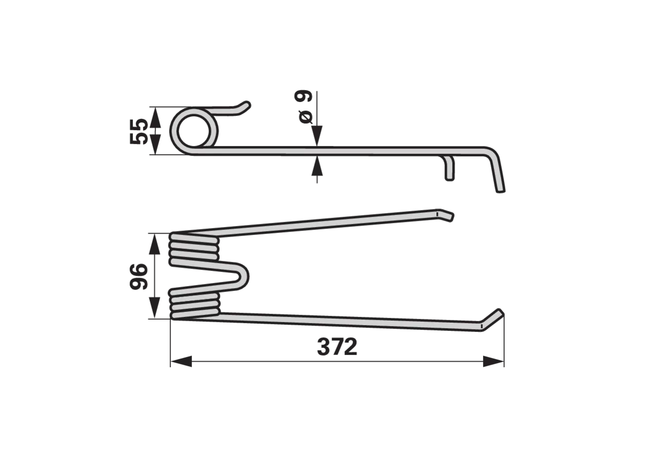 Kreiselheuerzinke rechts, Tiefschwarz – passend für Lely 4.1015.0068.0 GartenShop24