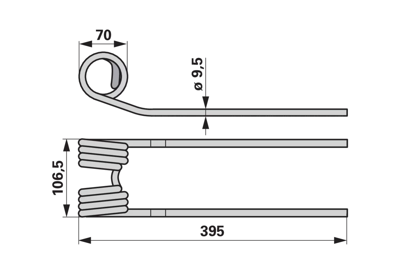 Kreiselheuerzinke Schwarzgrau – passend für Kuhn 58505219 GartenShop24