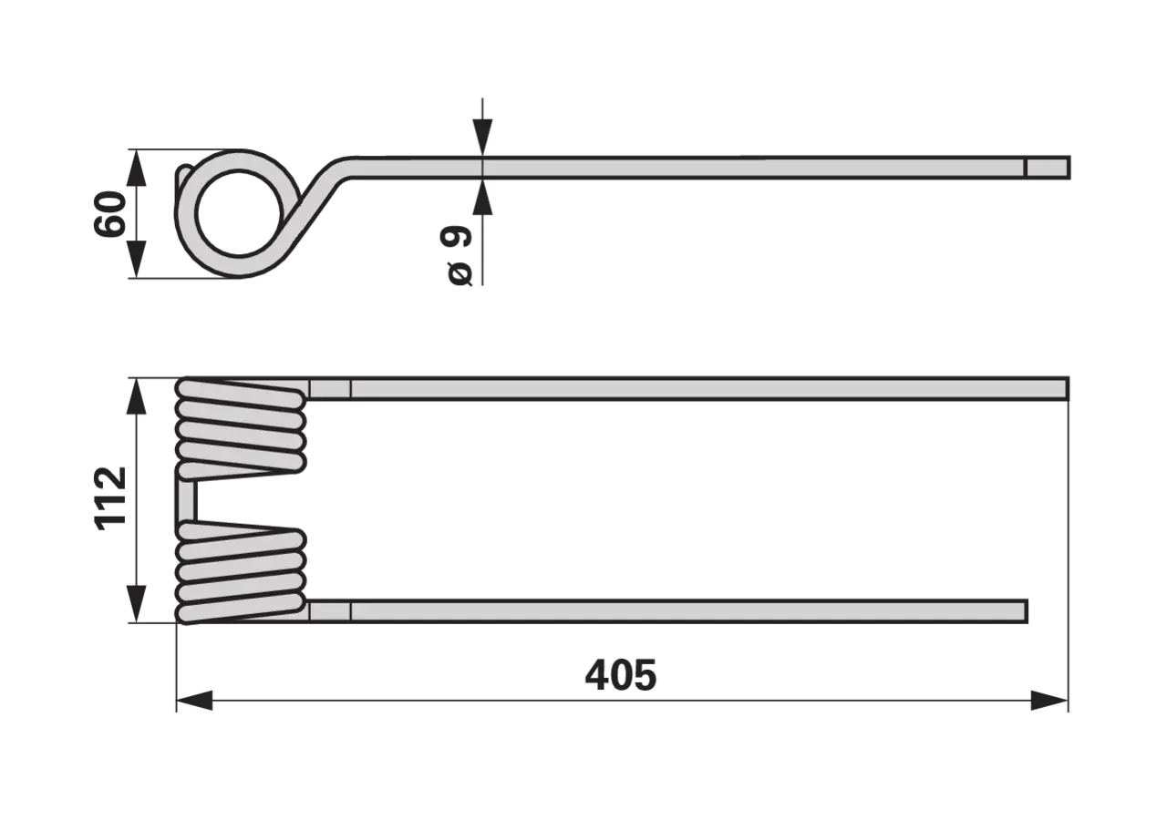 Kreiselheuerzinke links, Schwarzgrau – passend für Vicon-PZ PZ340 GartenShop24