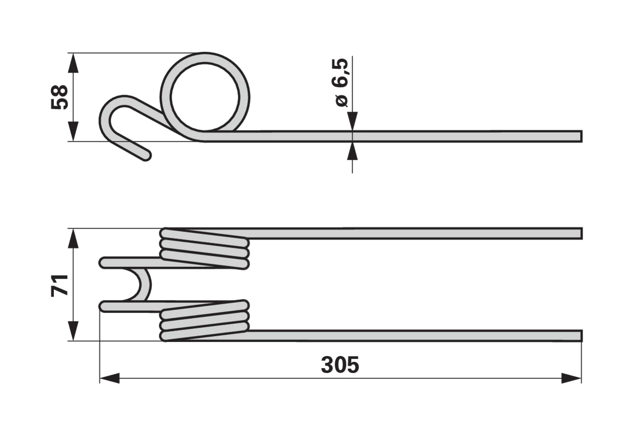 Bandrechenzinke Signalweiß, 25 Stück – passend für Pöttinger 436.017 GartenShop24