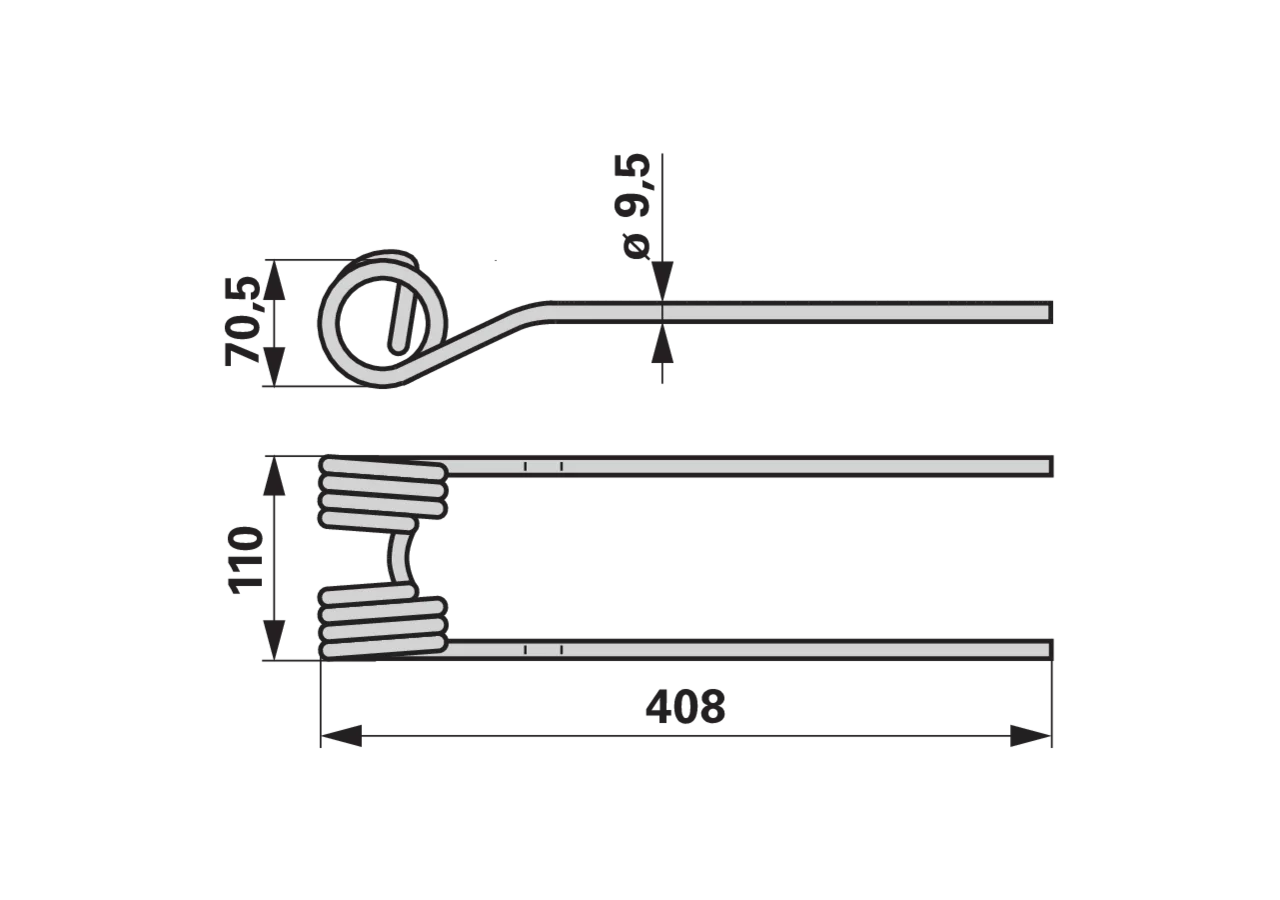 Kreiselheuerzinke Tiefschwarz – passend für Claas 104821.0 GartenShop24