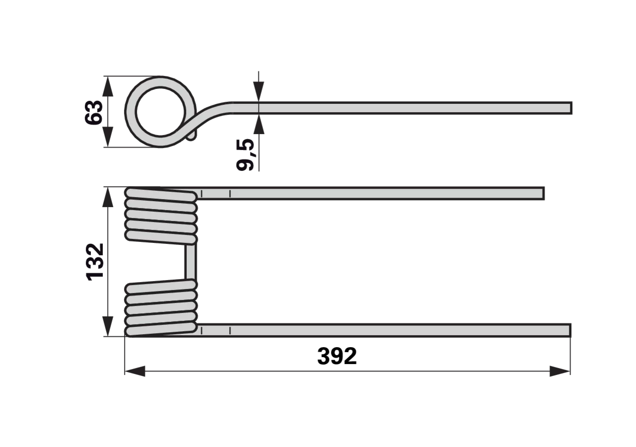 Kreiselheuerzinke rechts, Grasgrün – passend für Krone 153014.1 GartenShop24