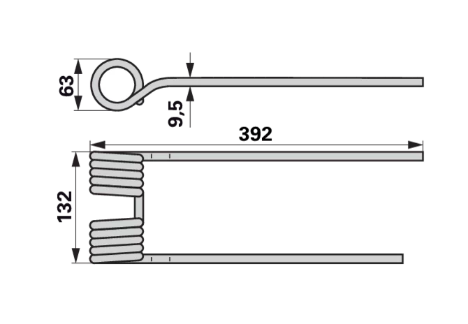 Kreiselheuerzinke links, Elfenbein – passend für Krone 153015.1 GartenShop24