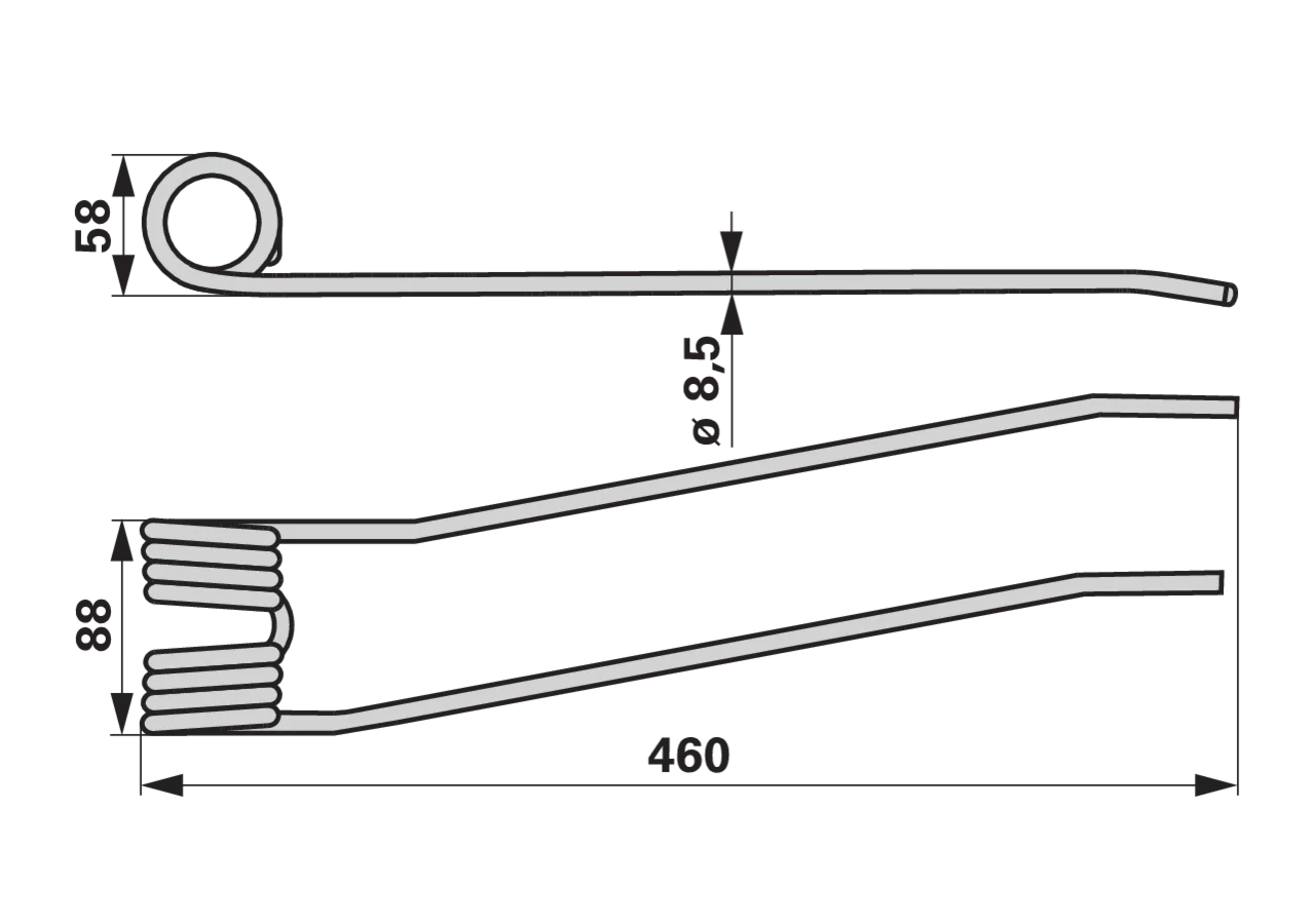 Kreiselheuerzinke Zinkgelb – passend für Rozmital 532050460072 GartenShop24