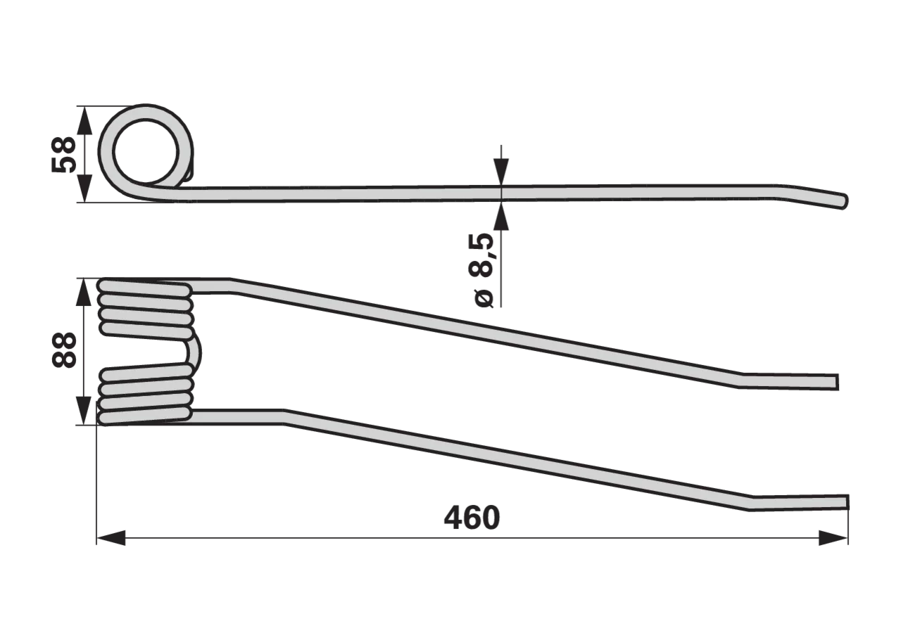 Kreiselheuerzinke Zinkgelb – passend für Rozmital 532050460082 GartenShop24