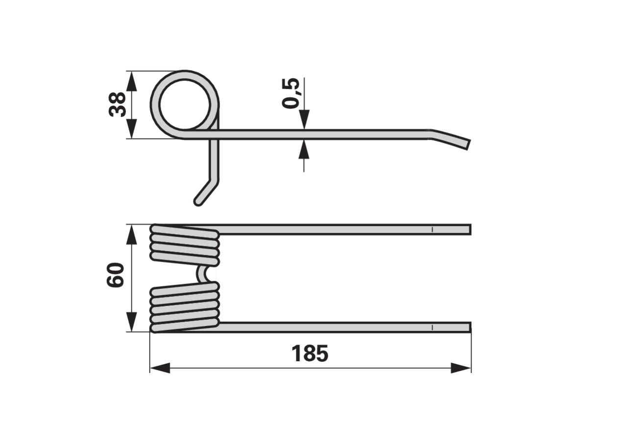 Pick-up-Zinke Tiefschwarz – passend für Dechentreiter 18535 GartenShop24
