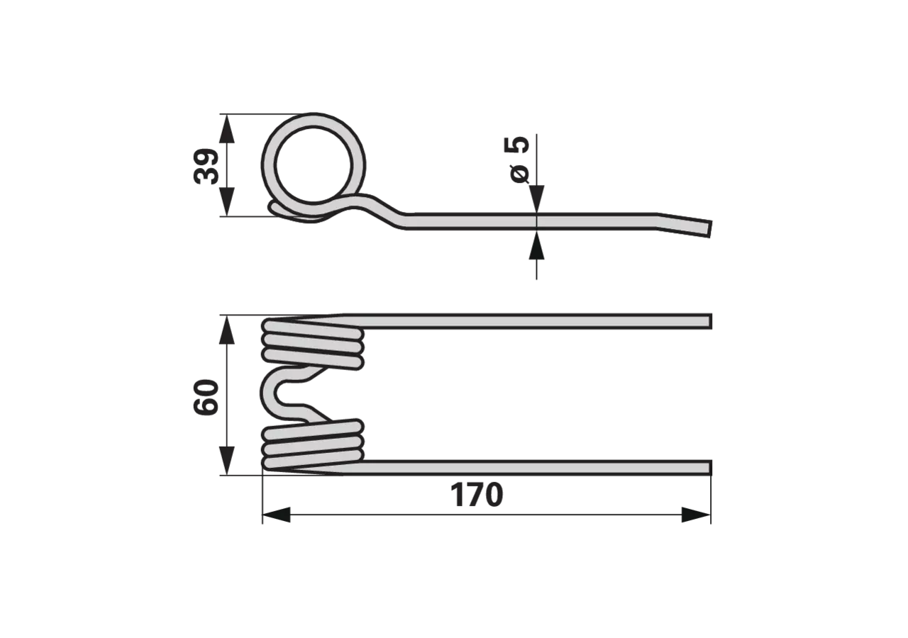Pick-up-Zinke Schwarzgrau – passend für Mengele 02128199 GartenShop24