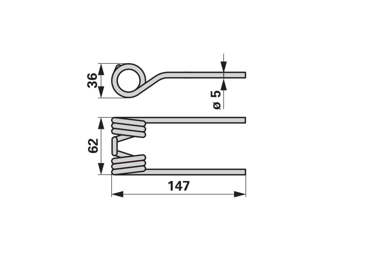 Pick-up-Zinke Schwarzgrau – passend für Mengele 03041081 GartenShop24