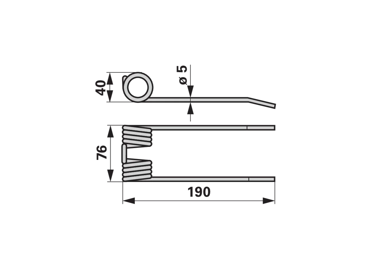 Pick-up-Zinke Maigrün – passend für Mengele 06715303 GartenShop24