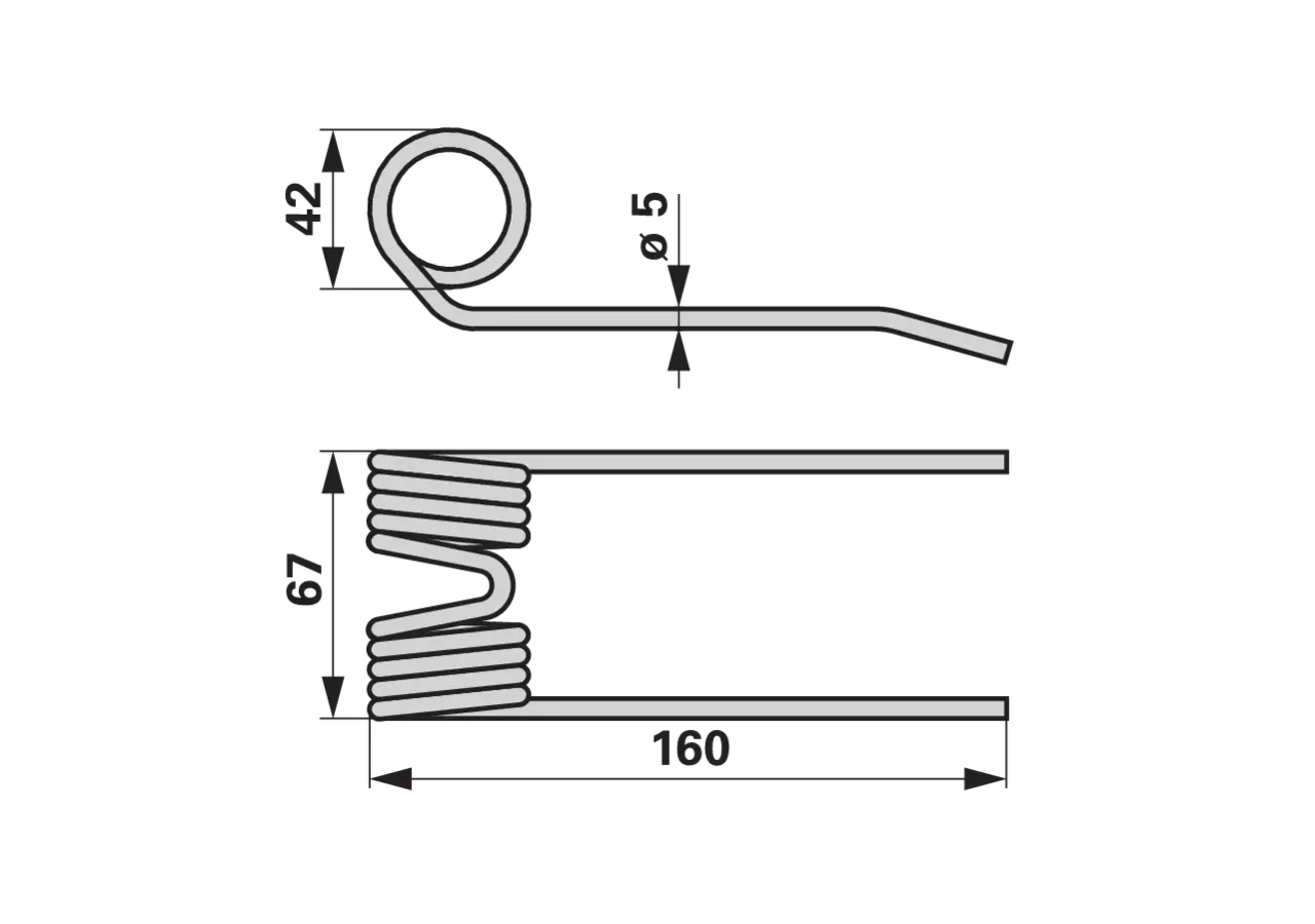 Pick-up-Zinke Schwarzgrau – passend für Steyr 80402190052 GartenShop24