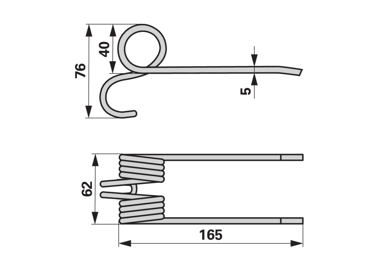 Pick-up-Zinke Tiefschwarz – passend für Reform 215.524.930 GartenShop24
