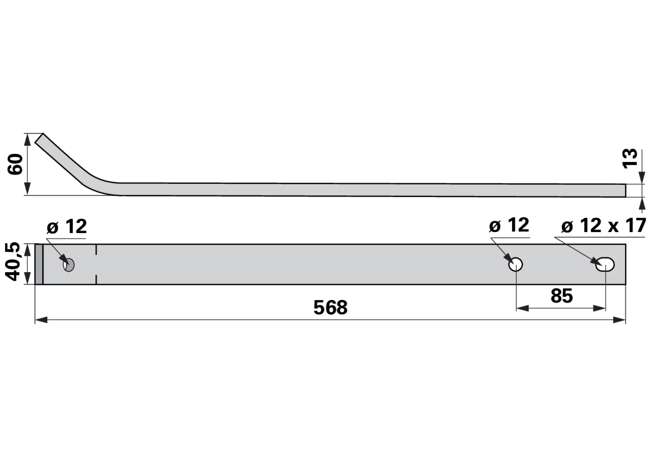 Zinkenträger L 568 mm – passend für Stoll 0608760 GartenShop24