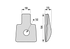 Zinkenhalter L 43 x B 13 x H 54 mm Pöttinger 621.325 Pöttinger