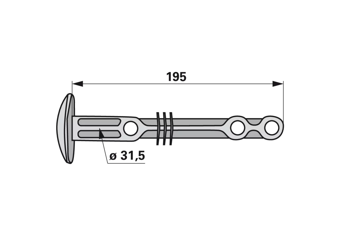 Zinkenverlustsicherung LA 195 mm Pöttinger 624.178 Pöttinger