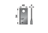 Kreiselmäherklinge rechts, L 94 x B 48 x S 4 mm, d 19 mm, 25 Stück Prillinger Premium Prillinger Premium