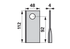 Kreiselmäherklinge rechts, L 112 x B 48 x S 4 mm, d 19 mm, 25 Stück radura