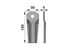 Kreiselmäherklinge dachförmig, L 129 x B 50 x S 4 mm, d 18,5mm, 20 Stück Deutz-Fahr VNB2493593 Deutz-Fahr