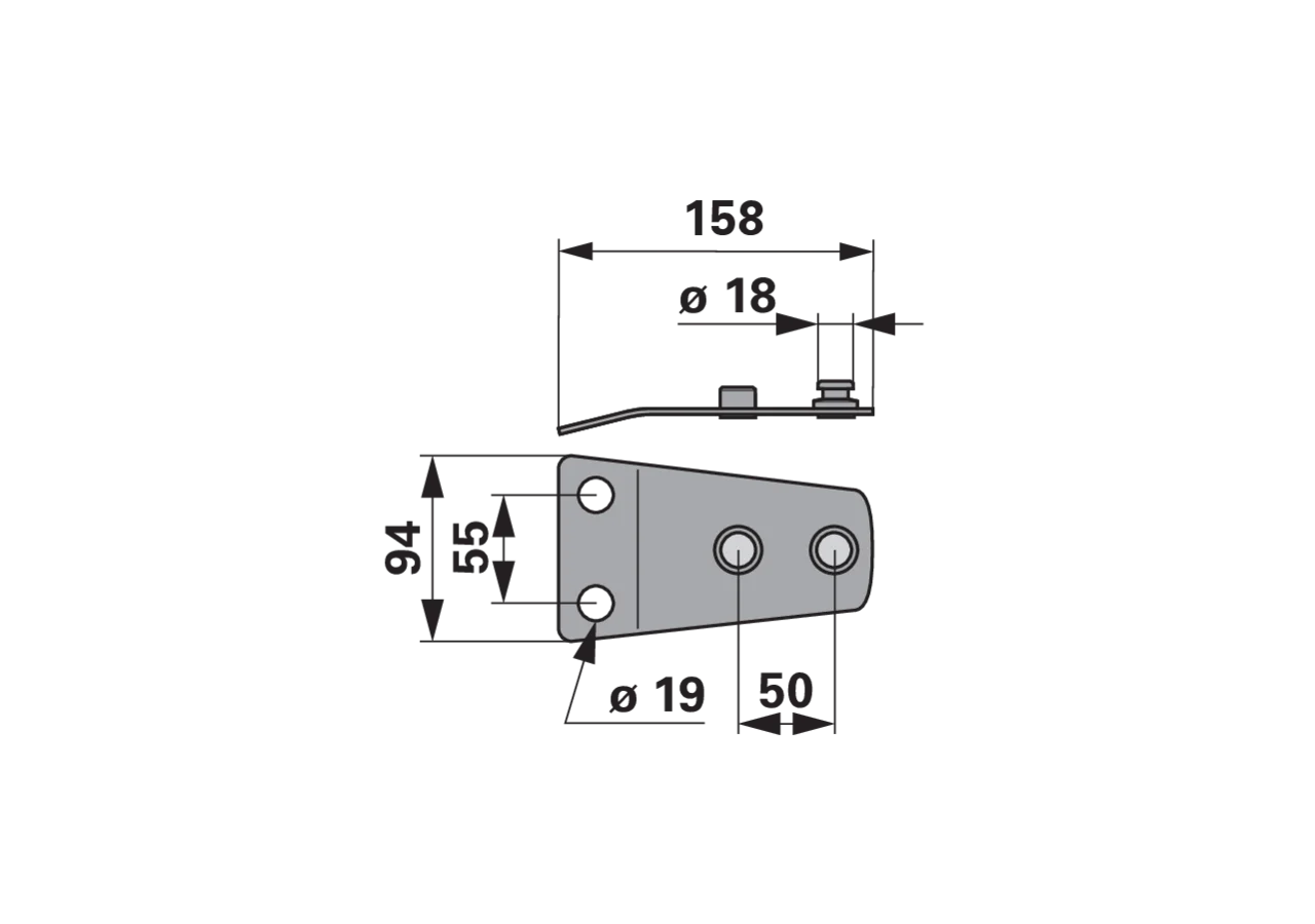 Messerhalter L 160 mm, alte Ausführung – passend für Claas 948459.2 GartenShop24