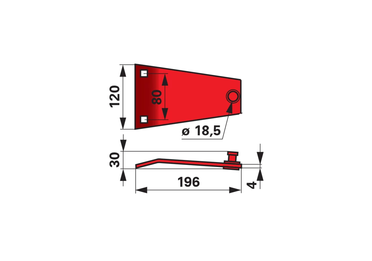 Messerhalter L 196 mm – passend für Stoll JF3223445A GartenShop24