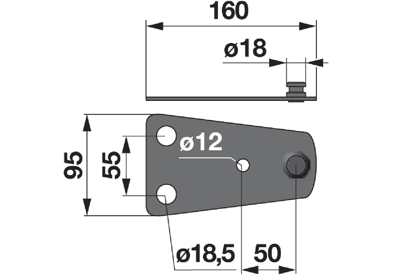 Messerhalter L 160 mm, neue Ausführung – passend für Claas 950951.0 MWS