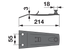 Messerhalter L 214 mm – passend für Deutz-Fahr 16500771 MWS