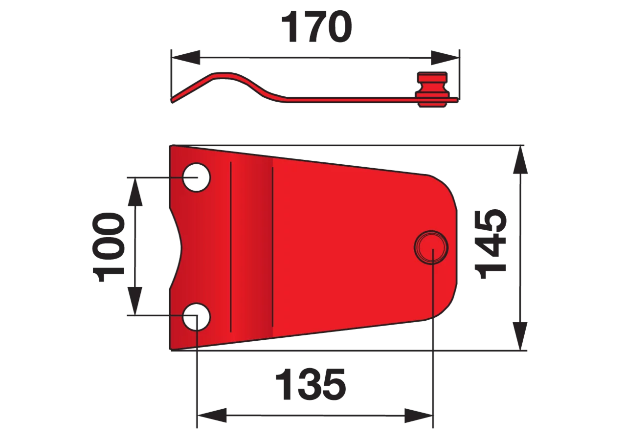 Messerhalter L 170 mm – passend für Niemeyer 570427 MWS