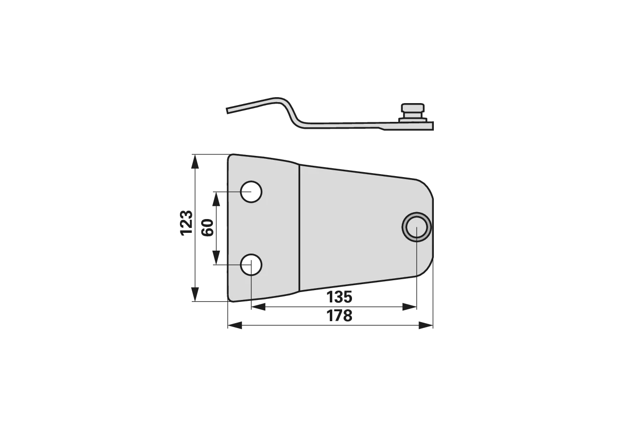 Messerhalter L 178 mm – passend für Niemeyer 570681 GartenShop24