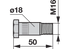 Spezialschraube M16 Vicon-PZ GT57 Deutz-Fahr