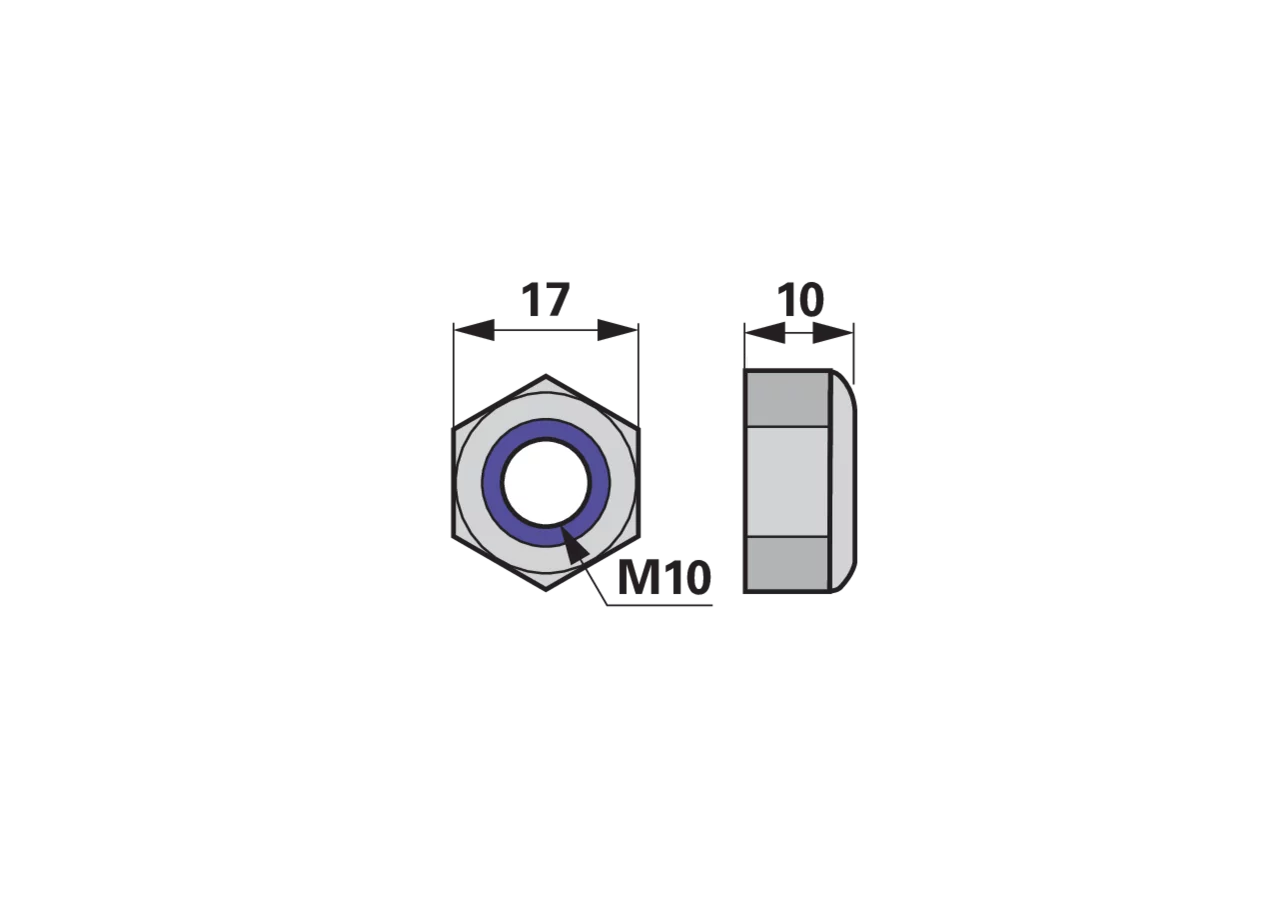 Stoppmutter M10 Krone 908758.0 Krone
