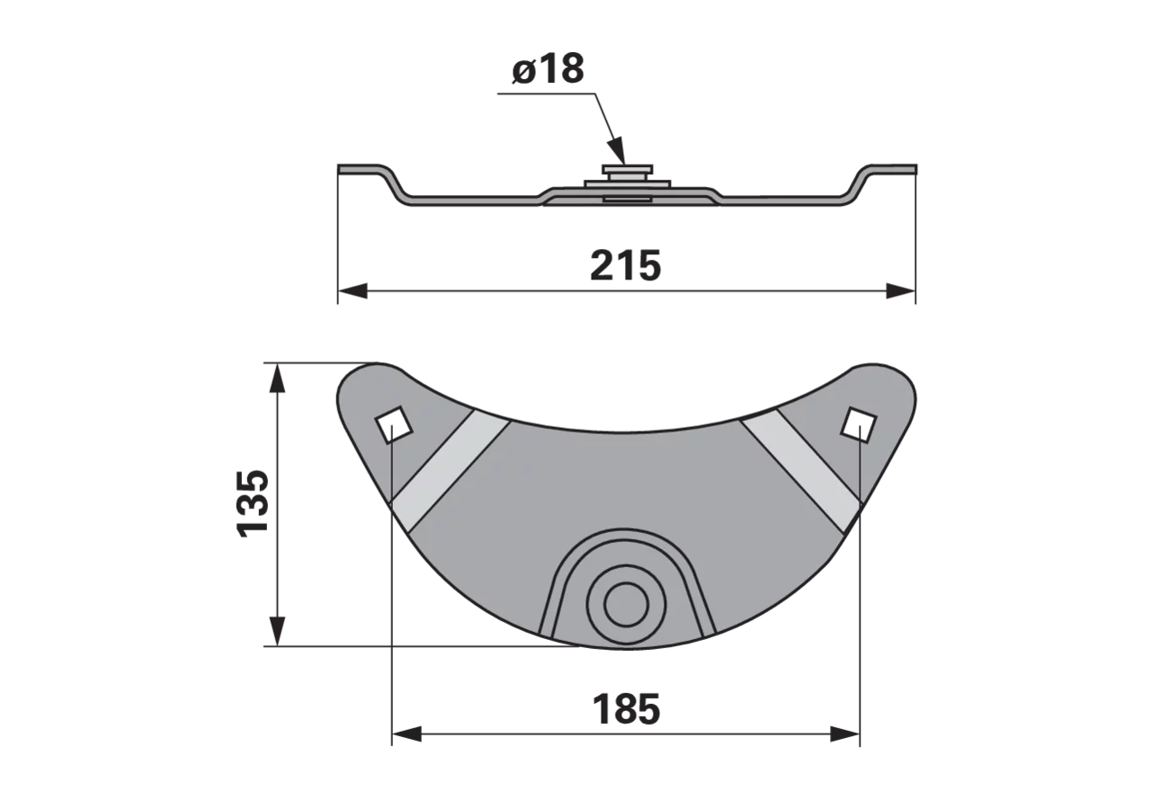 Messerhalter L 215 mm – passend für Krone 139981.7 GartenShop24