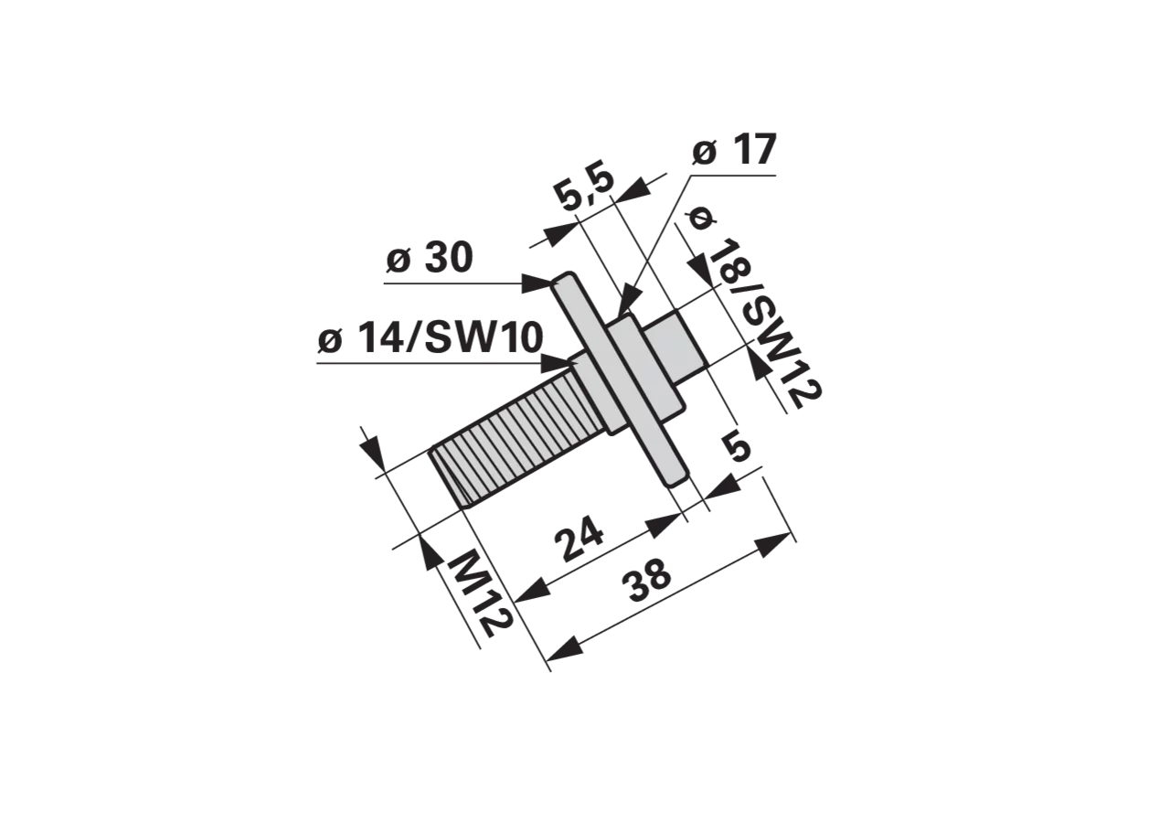 Messerhalterschraube M12 x 24 mm Krone 253745.0 Krone