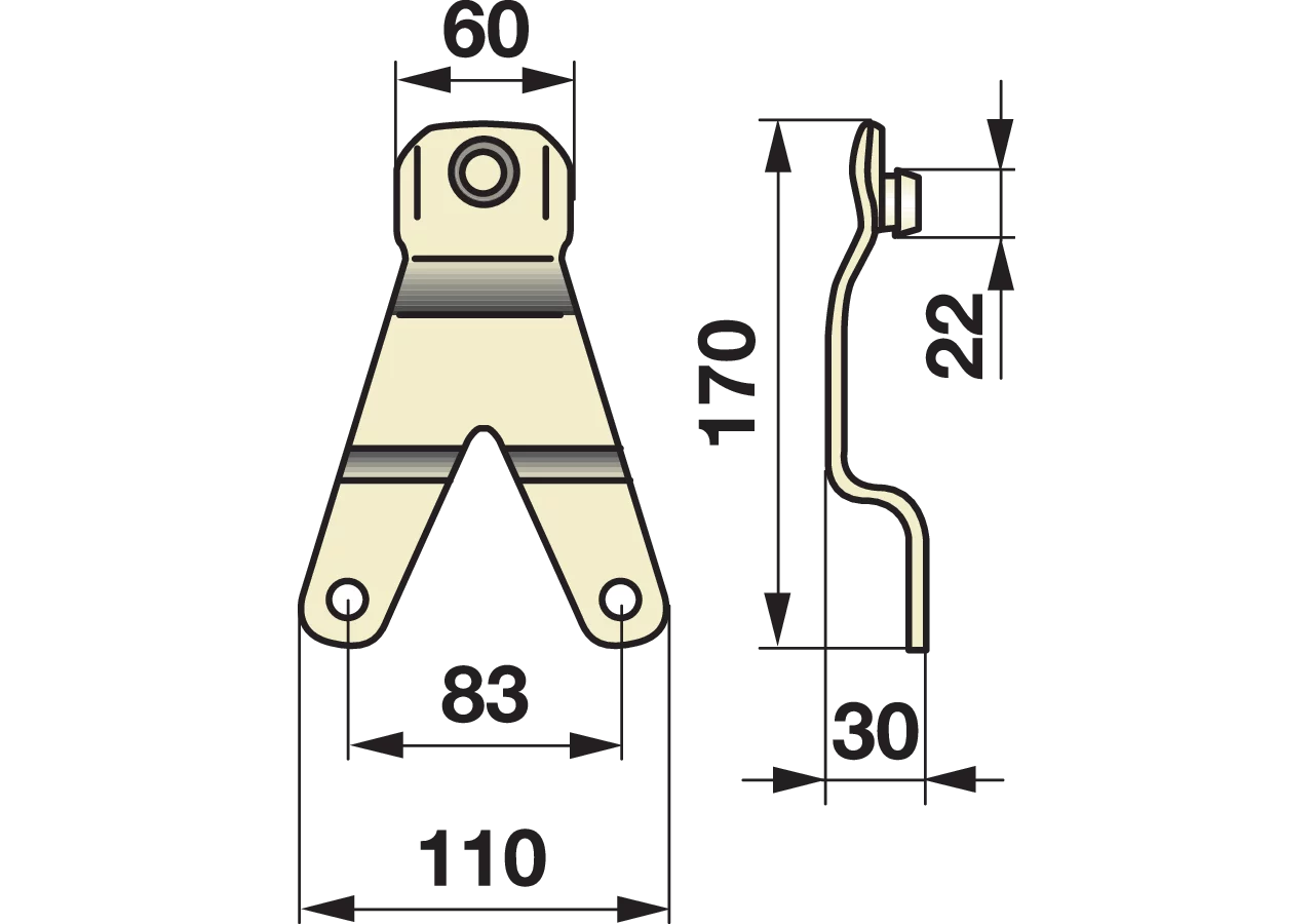 Messerhalter L 170 mm – passend für Mörtl 31914 GartenShop24