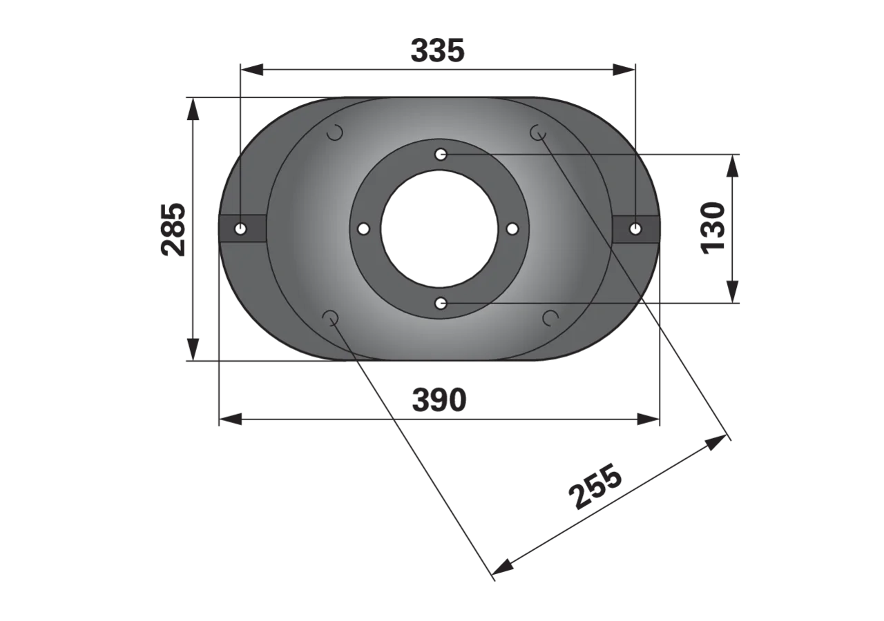 Mähscheibe L 390 x B 185 mm – passend für BCS 509.29795 GartenShop24