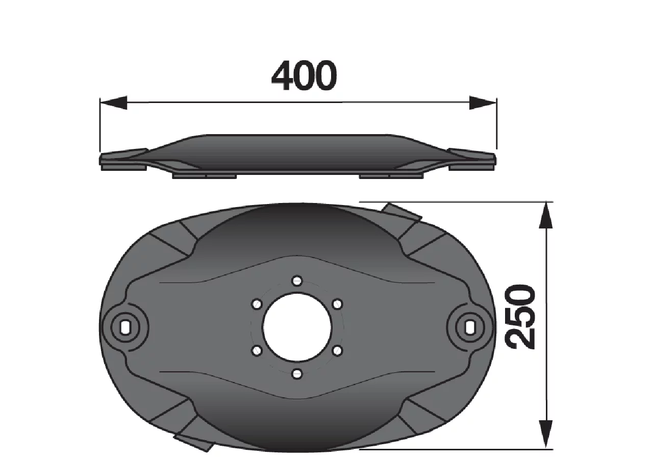 Mähscheibe L 400 x B 250 mm – passend für Claas 951510.4 GartenShop24
