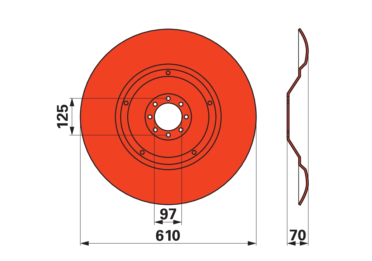 Gleitteller AD 610 mm – passend für Pöttinger 333.61.012.0 GartenShop24