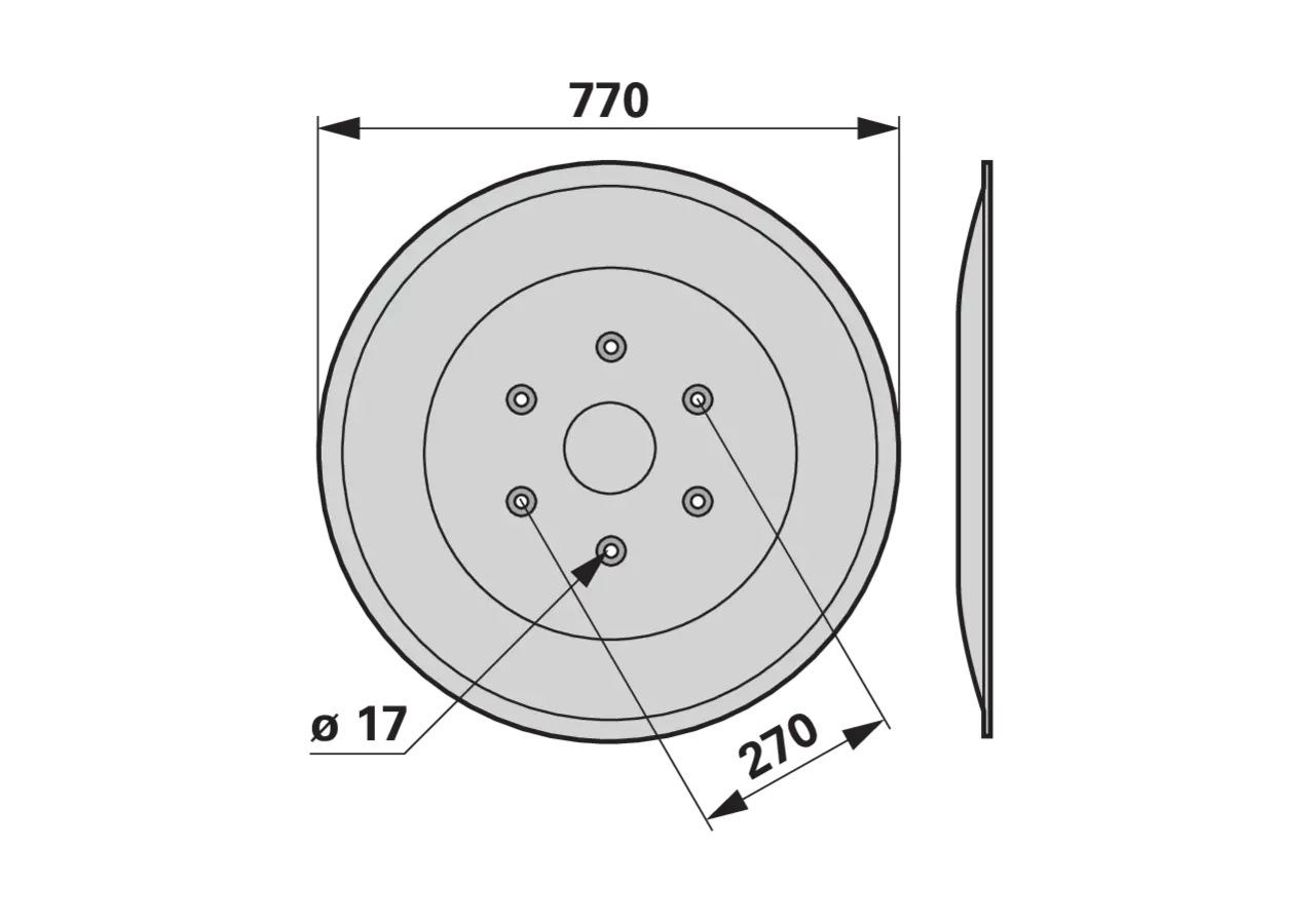 Gleitteller AD 770 mm – passend für Deutz-Fahr 06567882 GartenShop24