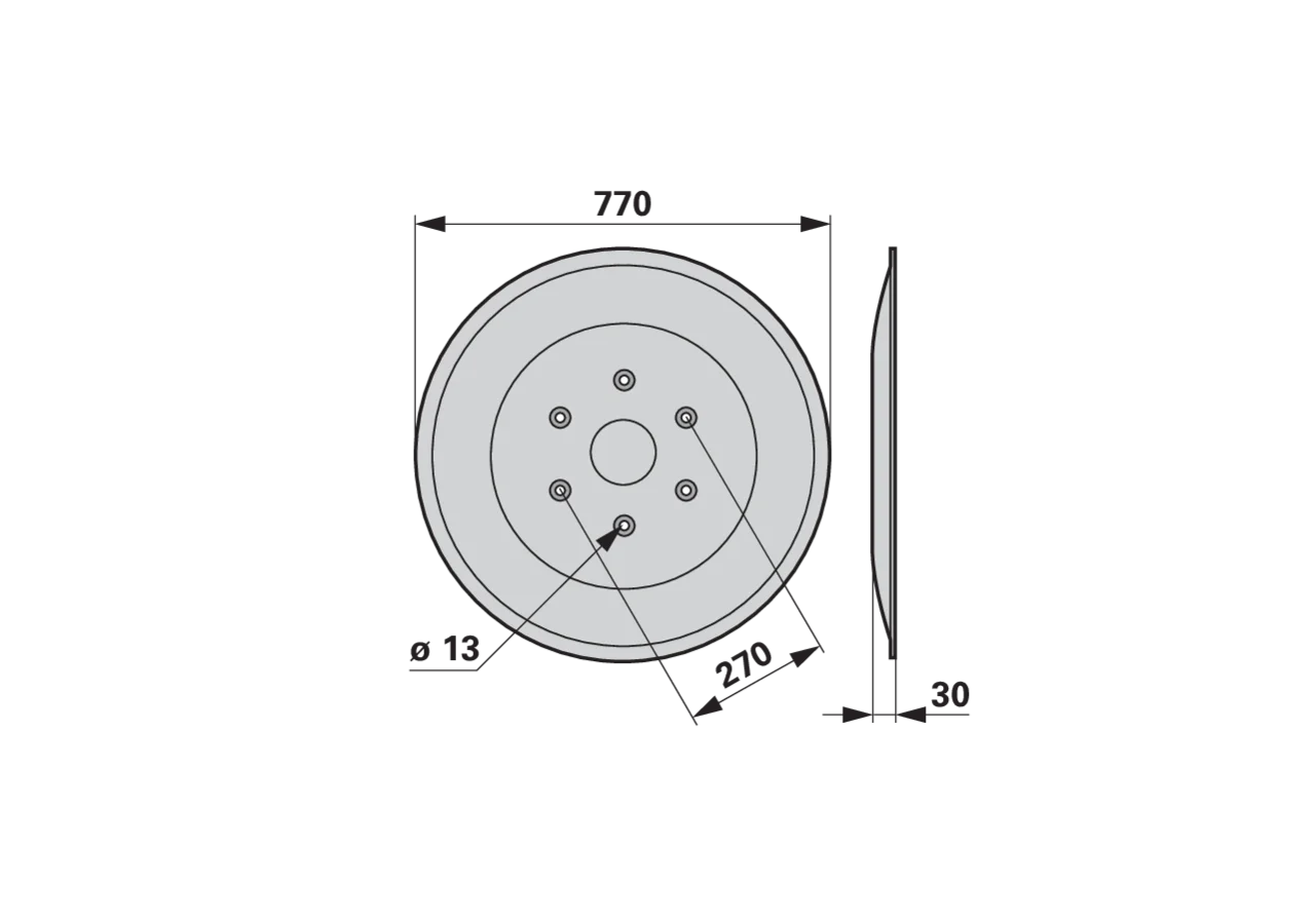 Gleitteller AD 770 mm – passend für Deutz-Fahr 06568486 GartenShop24