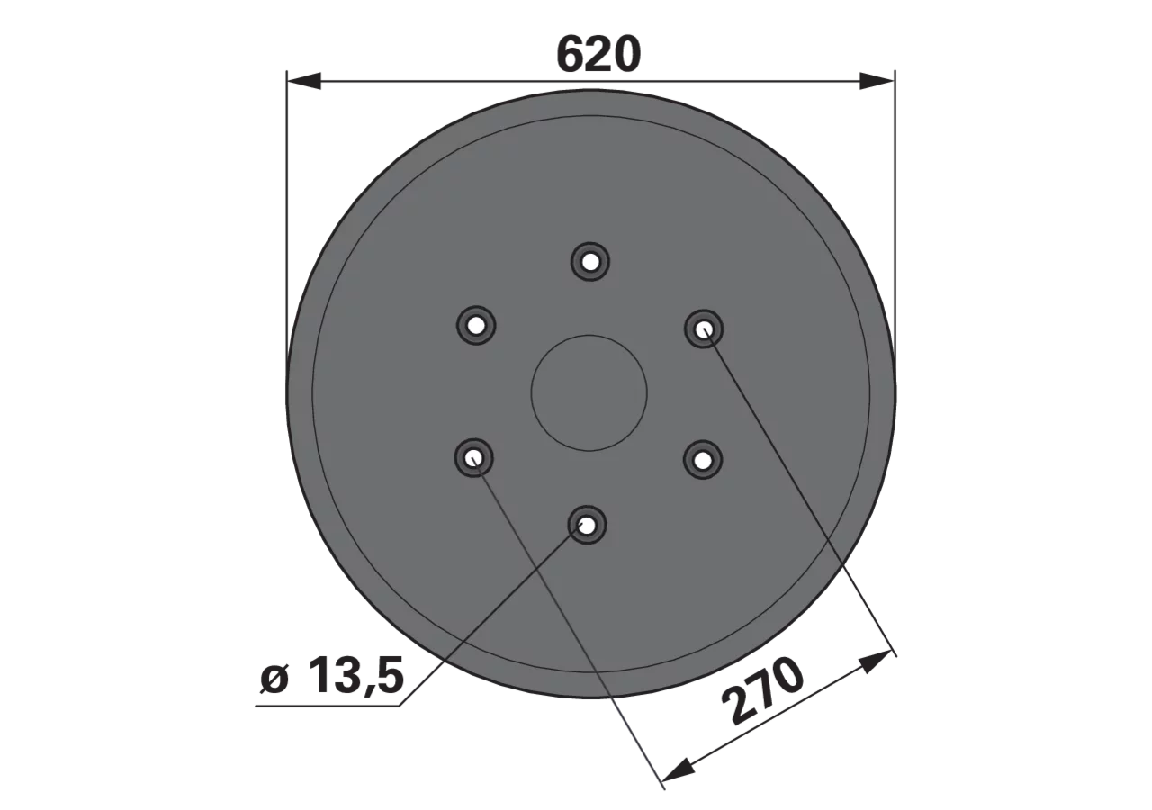 Gleitteller AD 620 mm – passend für Deutz-Fahr 06580103 GartenShop24